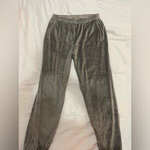 SKIMS Soft Gray Velour Pants